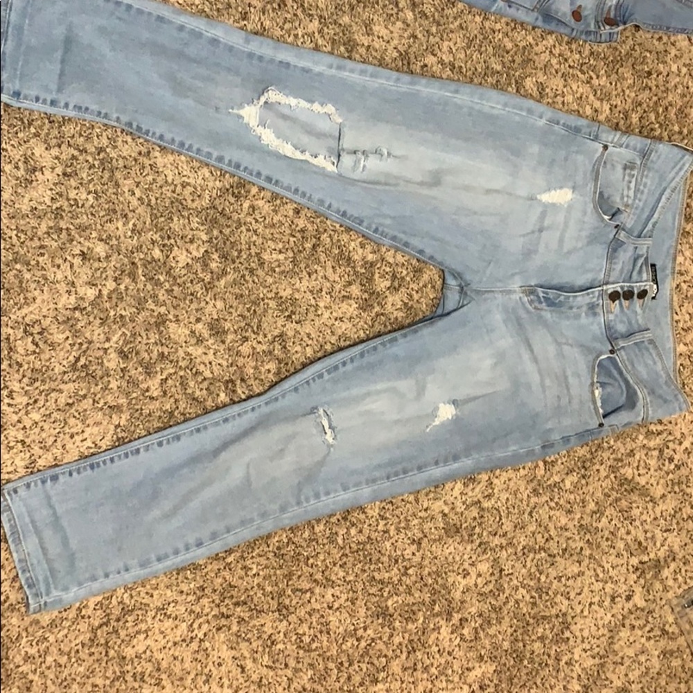 Ripped Blue Jeans Worn one Time!